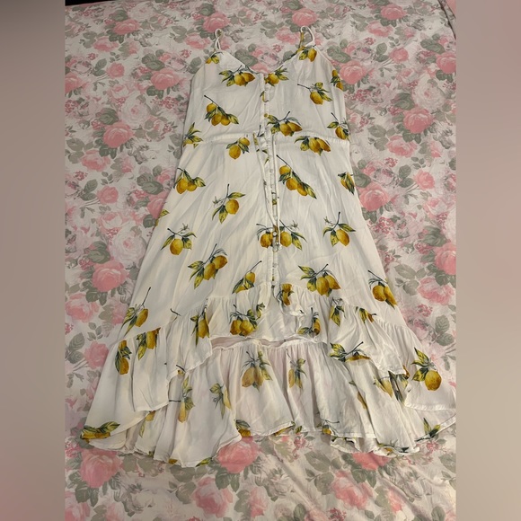 Rails Frida High Low Dress Lemon Print size Medium - Picture 2 of 9